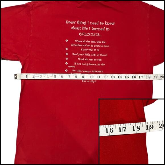 Fruit of the Loom Everything I Need to Know About Life Calculus T-Shirt Medium - Picture 7 of 11